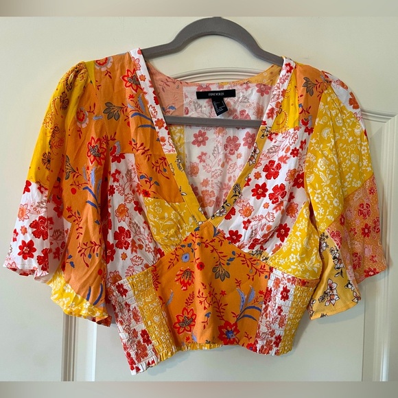 Forever 21 Multi-Patterned Fit & Flare Sleeves Women’s size small - Picture 1 of 15